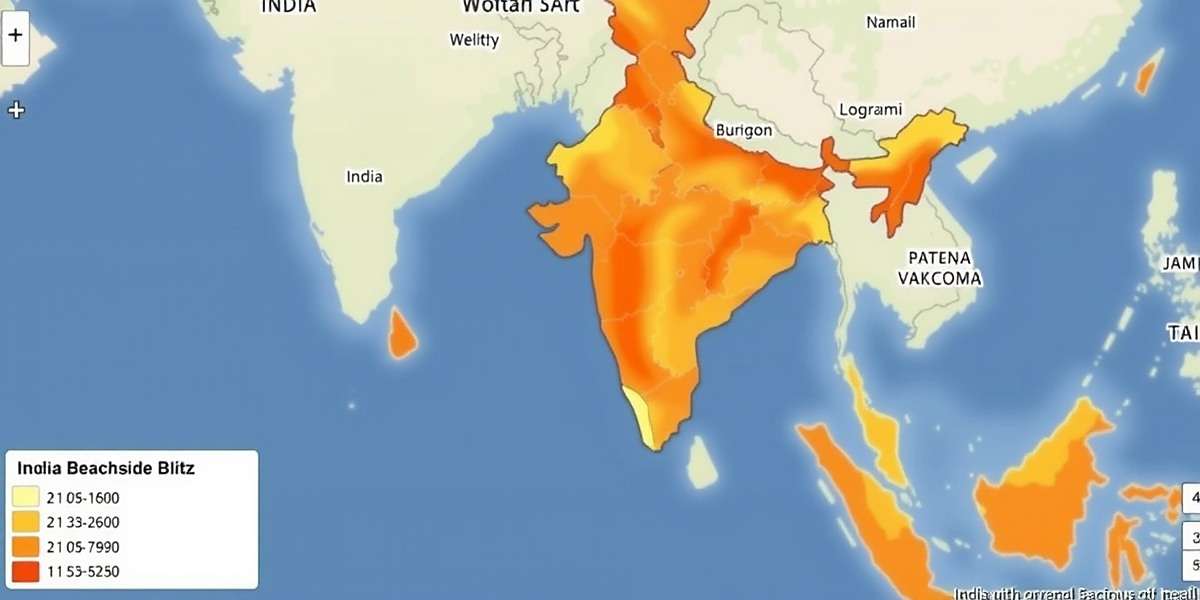 Beachside Blitz Player Distribution Beachside Blitz player distribution map across India showing highest concentration in coastal states
